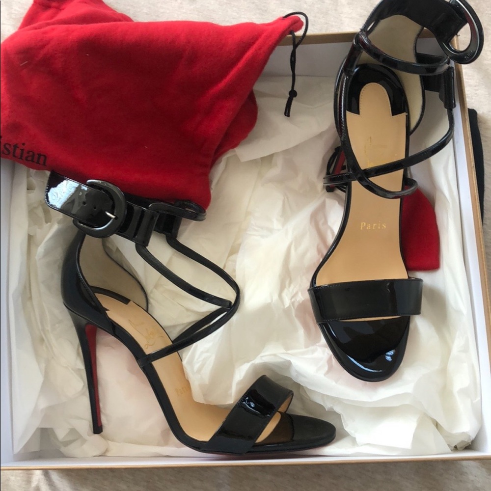 Christian louboutin black heels size 37